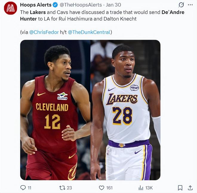 湖人追亨特失敗轉向貝？佩總愿犧牲首輪嗎？湖媒列3換3方案湊15人-蜘蛛體育免費直播